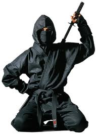 ninja à genoux