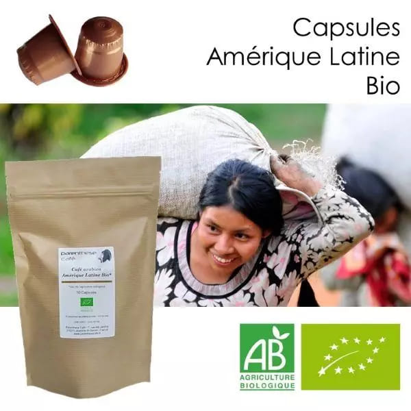 Café d'Amérique latine bio pur arabica capsules Nespresso à Gaillardbois